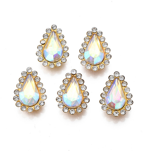 PandaHall Sew on Rhinestone, Glass Rhinestone, with Iron Prong Settings, AB Color Plated, Faceted, Teardrop, Crystal AB, 18x13x7mm, Hole..., Clear
PandaHall Sew on Rhinestone, Glass Rhinestone, with Iron Prong Settings, AB Color Plated, Faceted, Teardrop, Crystal AB, 18x13x7mm, Hole..., Clear