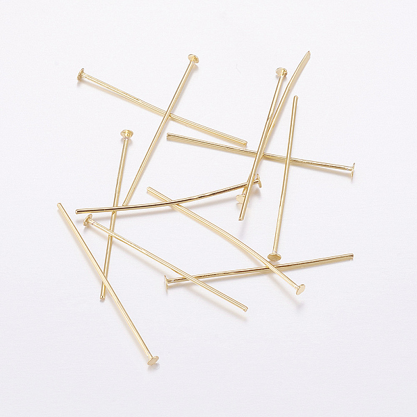 PandaHall Brass Flat Head Pins, Long-Lasting Plated, Cadmium Free & Nickel Free & Lead Free, Real 18K Gold Plated, 20x0.6mm, Head: 1mm Brass
PandaHall Brass Flat Head Pins, Long-Lasting Plated, Cadmium Free & Nickel Free & Lead Free, Real 18K Gold Plated, 20x0.6mm, Head: 1mm Brass