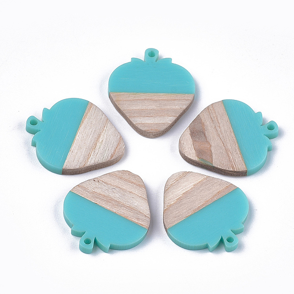 PandaHall Resin & Wood Pendants, Strawberry, Dark Turquoise, 28x24x3mm, Hole: 1.8mm Resin+Wood Fruit Cyan
PandaHall Resin & Wood Pendants, Strawberry, Dark Turquoise, 28x24x3mm, Hole: 1.8mm Resin+Wood Fruit Cyan