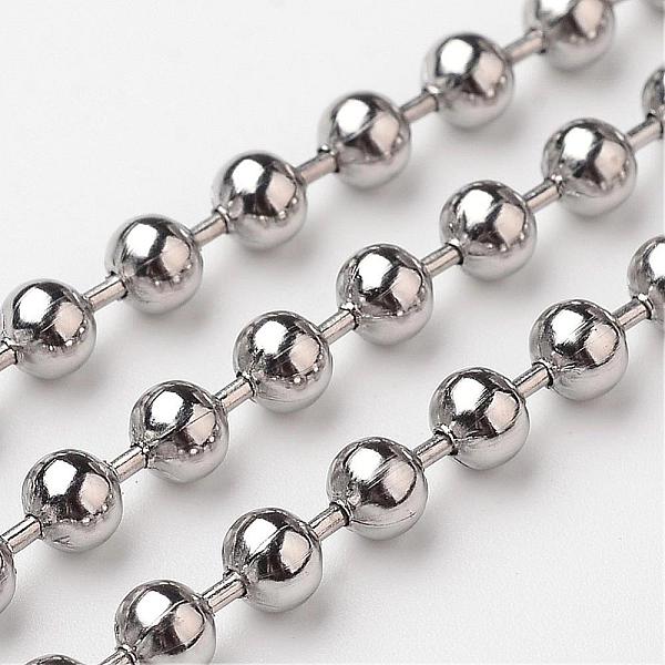 PandaHall 304 Stainless Steel Ball Chains, Stainless Steel Color, 4mm 304 Stainless Steel
PandaHall 304 Stainless Steel Ball Chains, Stainless Steel Color, 4mm 304 Stainless Steel
