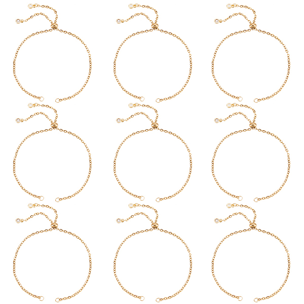 PandaHall Beebeecraft 10Pcs Adjustable 304 Stainless Steel Cable Chain Slider Bracelet/Bolo Bracelets Making, with Brass Cubic Zirconia...
PandaHall Beebeecraft 10Pcs Adjustable 304 Stainless Steel Cable Chain Slider Bracelet/Bolo Bracelets Making, with Brass Cubic Zirconia...
