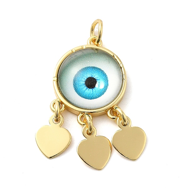 PandaHall Real 18K Gold Plated Brass Pendants, with Acrylic and Jump Ring, Flat Round with Evil Eye Charms, Deep Sky Blue, 28x14x5mm, Hole...
PandaHall Real 18K Gold Plated Brass Pendants, with Acrylic and Jump Ring, Flat Round with Evil Eye Charms, Deep Sky Blue, 28x14x5mm, Hole...