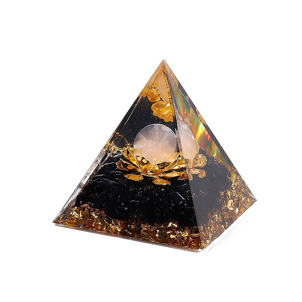 PandaHall Orgonite Pyramid Resin Display Decorations, with Gold Foil and Natural Obsidian & Natural White Agate Chips Inside, for Home...
PandaHall Orgonite Pyramid Resin Display Decorations, with Gold Foil and Natural Obsidian & Natural White Agate Chips Inside, for Home...