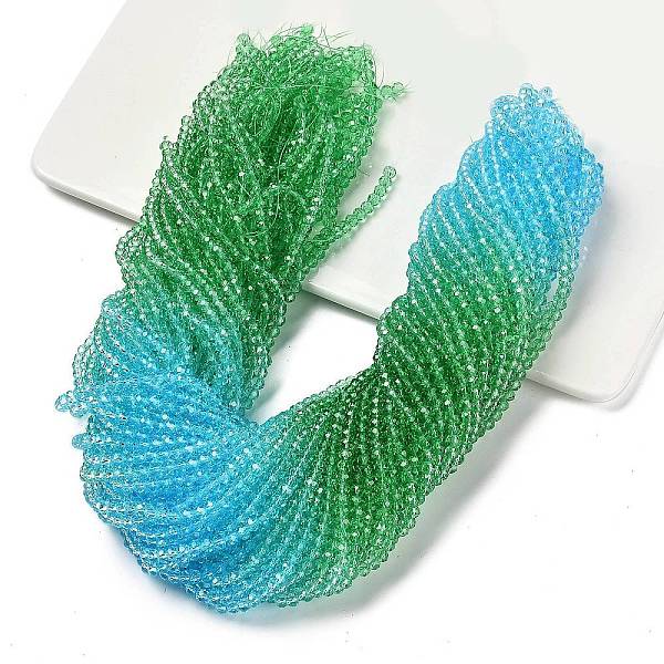 PandaHall Transparent Painted Glass Beads Strands, Faceted, Rondelle, Colorful, 3.7x3.2mm, Hole: 0.7mm, about 105pcs/strand, 13.39''(34cm)...
PandaHall Transparent Painted Glass Beads Strands, Faceted, Rondelle, Colorful, 3.7x3.2mm, Hole: 0.7mm, about 105pcs/strand, 13.39''(34cm)...