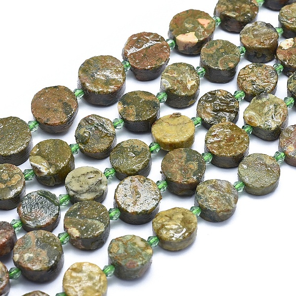 PandaHall Natural Rhyolite Jasper Beads Strands, Flat Round, 12~19x2~7mm, Hole: 1.5mm, about 20~26pcs/strand, 15.35 inch~15.7 inch(39~40cm)...
PandaHall Natural Rhyolite Jasper Beads Strands, Flat Round, 12~19x2~7mm, Hole: 1.5mm, about 20~26pcs/strand, 15.35 inch~15.7 inch(39~40cm)...