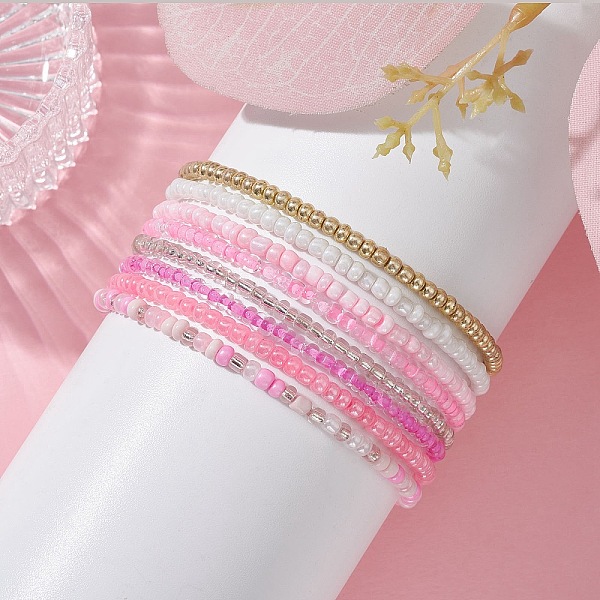 PandaHall 8Pcs 8 Color Glass Seed Beaded Stretch Bracelets Set for Women, Pink, Inner Diameter: 2-1/8 inch(5.5cm) Seed Beads Pink
PandaHall 8Pcs 8 Color Glass Seed Beaded Stretch Bracelets Set for Women, Pink, Inner Diameter: 2-1/8 inch(5.5cm) Seed Beads Pink