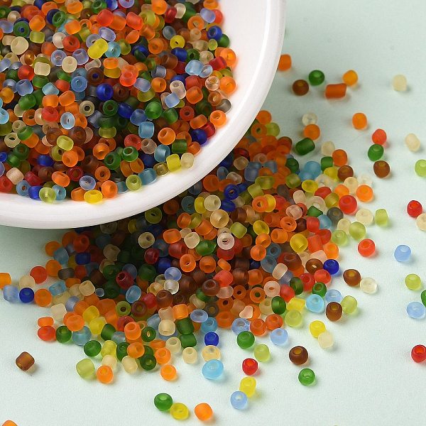 PandaHall Frosted Colours Glass Seed Beads, Round Hole, Round, Colorful, 2~2.5x1.5~2mm, Hole: 0.8mm, about 34615Pcs/pound Glass Multicolor
PandaHall Frosted Colours Glass Seed Beads, Round Hole, Round, Colorful, 2~2.5x1.5~2mm, Hole: 0.8mm, about 34615Pcs/pound Glass Multicolor