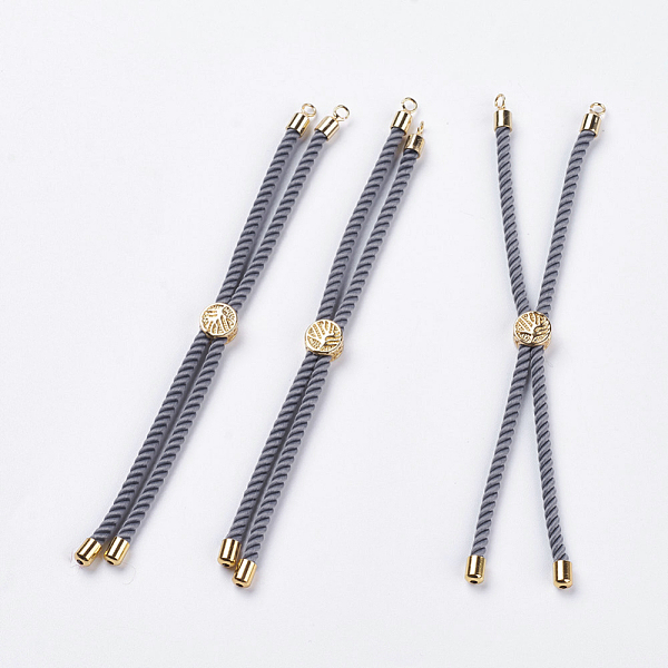 PandaHall Nylon Twisted Cord Bracelet Making, Slider Bracelet Making, with Brass Findings, Cadmium Free & Lead Free, Long-Lasting Plated..., Gray
PandaHall Nylon Twisted Cord Bracelet Making, Slider Bracelet Making, with Brass Findings, Cadmium Free & Lead Free, Long-Lasting Plated..., Gray