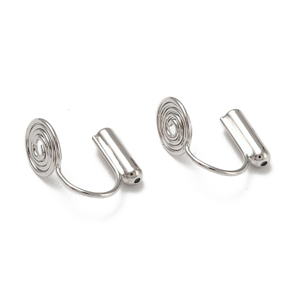 PandaHall Brass Clip-on Earring Converters Findings, with Spiral Pad and Tube Rubber Ear Nuts, for Non-pierced Ears, Platinum, 14x8mm Brass
PandaHall Brass Clip-on Earring Converters Findings, with Spiral Pad and Tube Rubber Ear Nuts, for Non-pierced Ears, Platinum, 14x8mm Brass