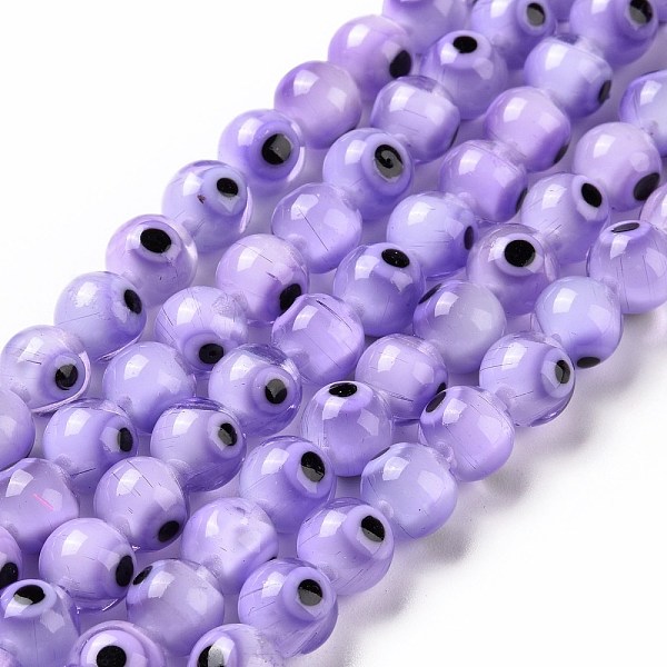 PandaHall Handmade Evil Eye Lampwork Round Bead Strands, Purple, 8mm, Hole: 1mm, about 49pcs/strand, 14.17 inch Lampwork Evil Eye Purple
PandaHall Handmade Evil Eye Lampwork Round Bead Strands, Purple, 8mm, Hole: 1mm, about 49pcs/strand, 14.17 inch Lampwork Evil Eye Purple