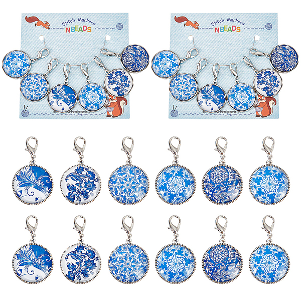 PandaHall 24 Pcs Glass Flat Round with Blue and White Porcelain Pattern Stitch Markers, Zinc Alloy Lobster Claw Clasps Crochet Stitch...
PandaHall 24 Pcs Glass Flat Round with Blue and White Porcelain Pattern Stitch Markers, Zinc Alloy Lobster Claw Clasps Crochet Stitch...