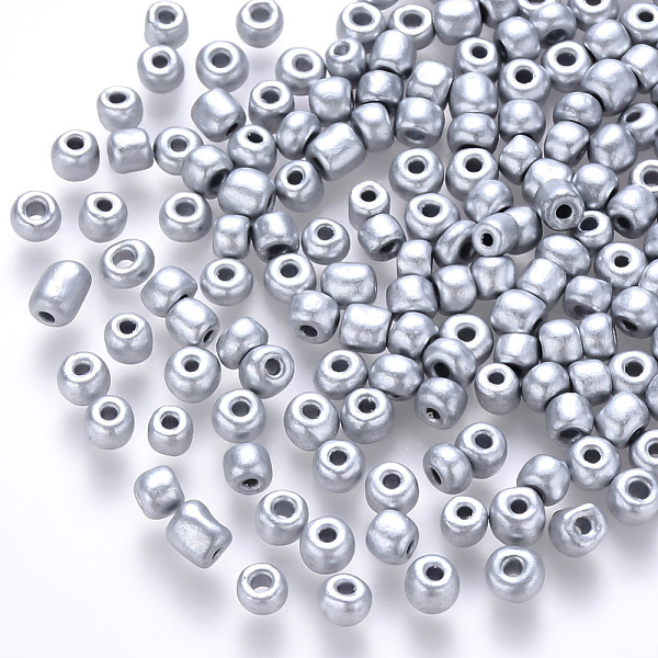 PandaHall 6/0 Baking Paint Glass Round Seed Beads, Silver, 4~5x3~4mm, Hole: 1~2mm, about 4500pcs/pound Glass Silver
PandaHall 6/0 Baking Paint Glass Round Seed Beads, Silver, 4~5x3~4mm, Hole: 1~2mm, about 4500pcs/pound Glass Silver
