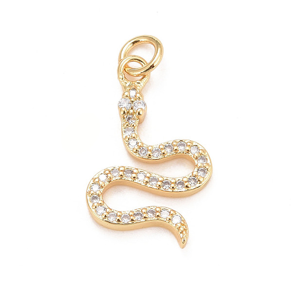 PandaHall Eco-Friendly Brass Micro Pave Cubic Zirconia Pendants, with Jump Ring, Long-Lasting Plated, Lead Free & Cadmium Free, Snake, Real..., Clear
PandaHall Eco-Friendly Brass Micro Pave Cubic Zirconia Pendants, with Jump Ring, Long-Lasting Plated, Lead Free & Cadmium Free, Snake, Real..., Clear