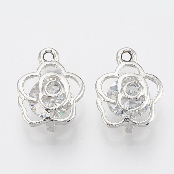 PandaHall Alloy Cubic Zirconia Pendants, Flower, Platinum, 16x12x6mm, Hole: 1.6mm Alloy+Cubic Zirconia Flower
PandaHall Alloy Cubic Zirconia Pendants, Flower, Platinum, 16x12x6mm, Hole: 1.6mm Alloy+Cubic Zirconia Flower