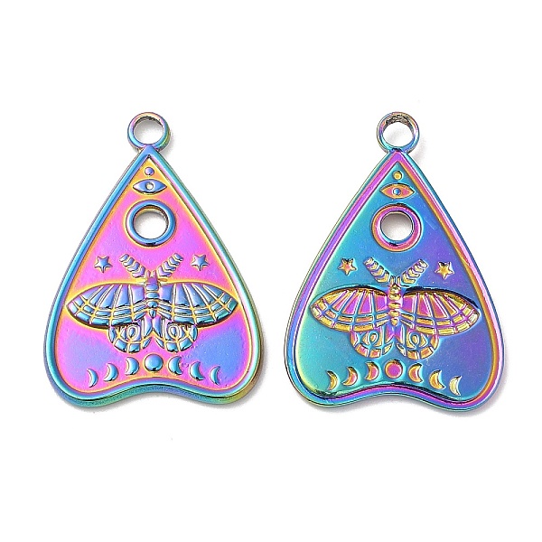 PandaHall 304 Stainless Steel Pendants, Talking Boards with Moth Charm, Rainbow Color, 28x20x2mm, Hole: 3mm 304 Stainless Steel Others
PandaHall 304 Stainless Steel Pendants, Talking Boards with Moth Charm, Rainbow Color, 28x20x2mm, Hole: 3mm 304 Stainless Steel Others