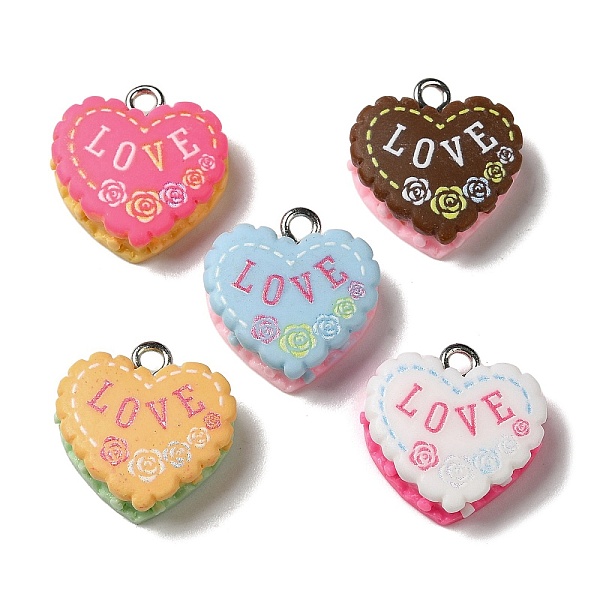 PandaHall Opaque Resin Pendants, Heart Charms with Love, with Platinum Plated Iron Loops, Mixed Color, 17.5x16.5x6mm, Hole: 2mm Iron+Resin..., Multicolor
PandaHall Opaque Resin Pendants, Heart Charms with Love, with Platinum Plated Iron Loops, Mixed Color, 17.5x16.5x6mm, Hole: 2mm Iron+Resin..., Multicolor