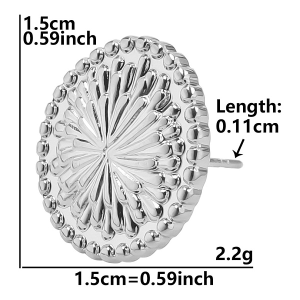 PandaHall Flat Round Stainless Steel Stud Earrings for Women, Stainless Steel Color Stainless Steel Flat Round
PandaHall Flat Round Stainless Steel Stud Earrings for Women, Stainless Steel Color Stainless Steel Flat Round