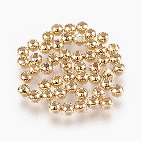 PandaHall Brass Spacer Beads, Nickel Free, Real 18K Gold Plated, Round, 3mm, Hole: 1mm Brass Round
PandaHall Brass Spacer Beads, Nickel Free, Real 18K Gold Plated, Round, 3mm, Hole: 1mm Brass Round