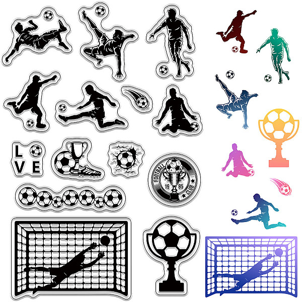 PandaHall CRASPIRE Football Clear Stamps Soccer Athletes Football Cup Fences Reusable Retro Transparent Silicone Stamp Seals for DIY...
PandaHall CRASPIRE Football Clear Stamps Soccer Athletes Football Cup Fences Reusable Retro Transparent Silicone Stamp Seals for DIY...