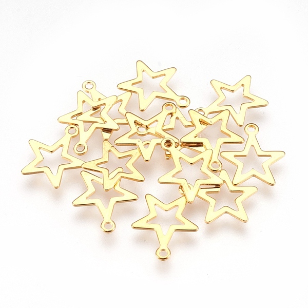 PandaHall 304 Stainless Steel Pendants, Star, Real 18K Gold Plated, 14.5x12.5x0.6mm, Hole: 1.2mm 304 Stainless Steel Star
PandaHall 304 Stainless Steel Pendants, Star, Real 18K Gold Plated, 14.5x12.5x0.6mm, Hole: 1.2mm 304 Stainless Steel Star
