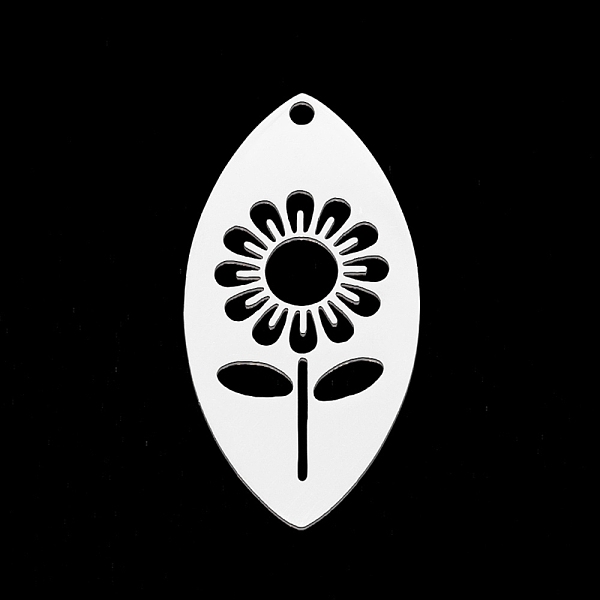 PandaHall 201 Stainless Steel Pendants, Laser Cut, Hollow, Horse Eye with Flower, Stainless Steel Color, 30.5x15.5x1mm, Hole: 1.6mm 201...
PandaHall 201 Stainless Steel Pendants, Laser Cut, Hollow, Horse Eye with Flower, Stainless Steel Color, 30.5x15.5x1mm, Hole: 1.6mm 201...