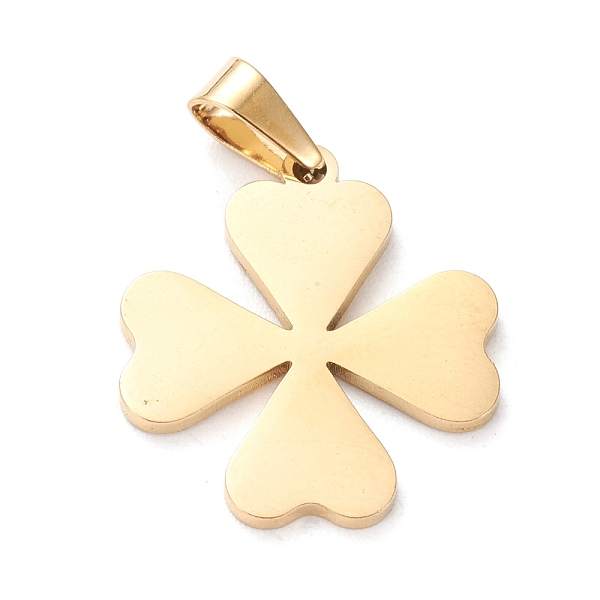 PandaHall 304 Stainless Steel Pendants, Laser Cut, Clover, Golden, 19.5x17.5x1mm, Hole: 5x3mm 304 Stainless Steel Clover
PandaHall 304 Stainless Steel Pendants, Laser Cut, Clover, Golden, 19.5x17.5x1mm, Hole: 5x3mm 304 Stainless Steel Clover
