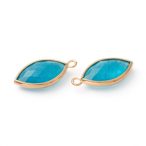 PandaHall Natural Jade Pendants, with Golden Brass Edge, Faceted, Dyed, Horse Eye, 22x12x5.5mm, Hole: 1.8mm Jade Eye
PandaHall Natural Jade Pendants, with Golden Brass Edge, Faceted, Dyed, Horse Eye, 22x12x5.5mm, Hole: 1.8mm Jade Eye