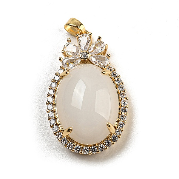 PandaHall Brass Micro Pave Clear Cubic Zirconia Pendants, with Glass, Oval, Old Lace, 32.5x20x10.5mm, Hole: 5.4x2.8mm Brass+Cubic Zirconia...
PandaHall Brass Micro Pave Clear Cubic Zirconia Pendants, with Glass, Oval, Old Lace, 32.5x20x10.5mm, Hole: 5.4x2.8mm Brass+Cubic Zirconia...