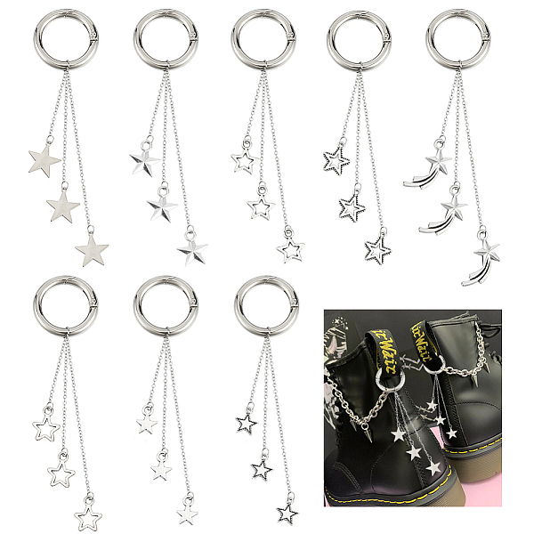 PandaHall GOMAKERER 16 Pcs 8 Pcs Star Tassel Shoe Charms, Antique Silver Five Star Shoe Charms Chain Shoe Charms with Spring Ring for Shoe...
PandaHall GOMAKERER 16 Pcs 8 Pcs Star Tassel Shoe Charms, Antique Silver Five Star Shoe Charms Chain Shoe Charms with Spring Ring for Shoe...