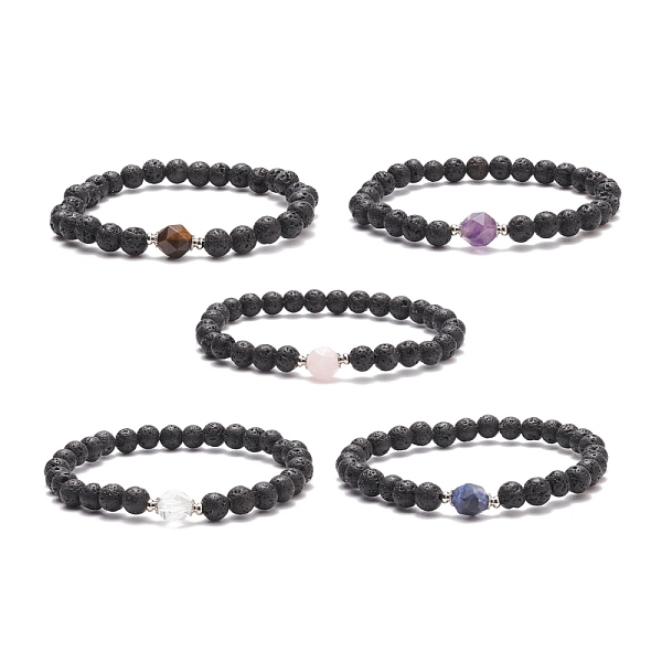 PandaHall Natural Gemstone & Lava Rock Beaded Stretch Bracelet for Women, Inner Diameter: 2-3/8 inch(6cm) Mixed Stone
PandaHall Natural Gemstone & Lava Rock Beaded Stretch Bracelet for Women, Inner Diameter: 2-3/8 inch(6cm) Mixed Stone