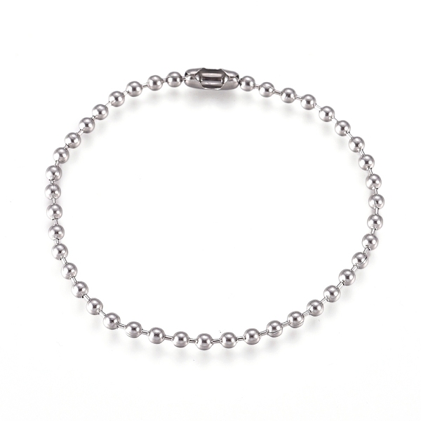 PandaHall 304 Stainless Steel Ball Chain Bracelets, Tag Chain, Stainless Steel Color, 7-3/8 inch(18.7cm) 304 Stainless Steel
PandaHall 304 Stainless Steel Ball Chain Bracelets, Tag Chain, Stainless Steel Color, 7-3/8 inch(18.7cm) 304 Stainless Steel