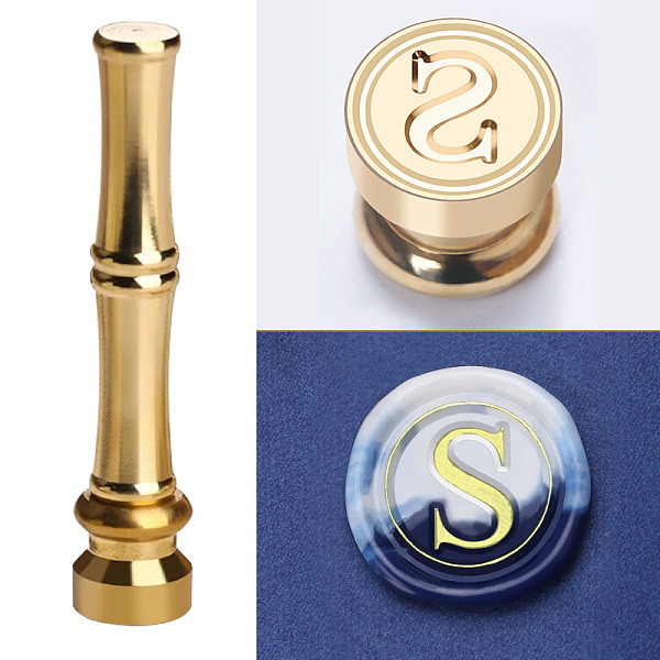 PandaHall Golden Tone Brass Wax Seal Stamp Head with Bamboo Stick Shaped Handle, for Greeting Card Making, Letter S, 74.5x15mm Brass Letter...
PandaHall Golden Tone Brass Wax Seal Stamp Head with Bamboo Stick Shaped Handle, for Greeting Card Making, Letter S, 74.5x15mm Brass Letter...