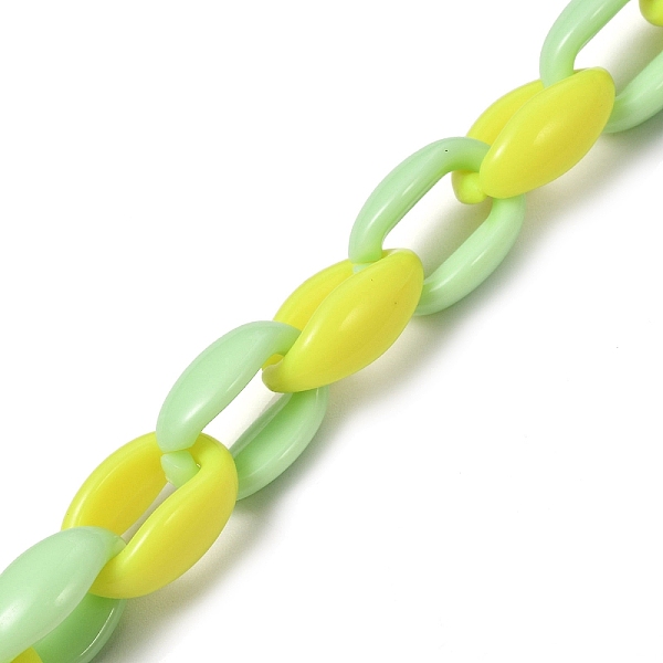 PandaHall Handmade Opaque Acrylic Cable Chains, for Handbag Chains Making, Two Tone, Light Green, 16x11x6.5mm, 39.37 inch(1m)/strand Acrylic...
PandaHall Handmade Opaque Acrylic Cable Chains, for Handbag Chains Making, Two Tone, Light Green, 16x11x6.5mm, 39.37 inch(1m)/strand Acrylic...