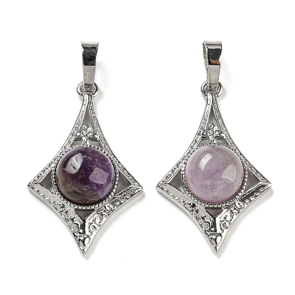 PandaHall Natural Amethyst Pendants, Rack Plating Brass Star Charms, Platinum, Cadmium Free & Lead Free, 32x20x9mm, Hole: 8x5mm Amethyst...
PandaHall Natural Amethyst Pendants, Rack Plating Brass Star Charms, Platinum, Cadmium Free & Lead Free, 32x20x9mm, Hole: 8x5mm Amethyst...