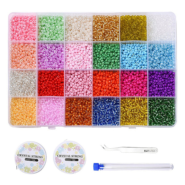PandaHall DIY Jewelry Finding Kits, 3mm Round Glass Seed Beads, Including Tweezers, Steel Needles, Elastic Crystal Thread and Plastic Test..., Multicolor
PandaHall DIY Jewelry Finding Kits, 3mm Round Glass Seed Beads, Including Tweezers, Steel Needles, Elastic Crystal Thread and Plastic Test..., Multicolor