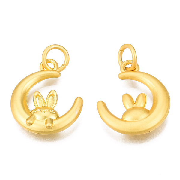 PandaHall Alloy Pendants, with Jump Rings, Matte Style, Cadmium Free & Lead Free, Cat with Moon, Matte Gold Color, 19x16x3.5mm, Jump Ring...
PandaHall Alloy Pendants, with Jump Rings, Matte Style, Cadmium Free & Lead Free, Cat with Moon, Matte Gold Color, 19x16x3.5mm, Jump Ring...