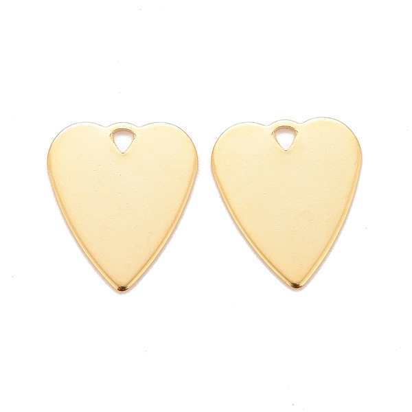 PandaHall 201 Stainless Steel Pendants, Heart, Real 24k Gold Plated, 18.5x15.5x0.8mm, Hole: 1.4mm 201 Stainless Steel Heart
PandaHall 201 Stainless Steel Pendants, Heart, Real 24k Gold Plated, 18.5x15.5x0.8mm, Hole: 1.4mm 201 Stainless Steel Heart