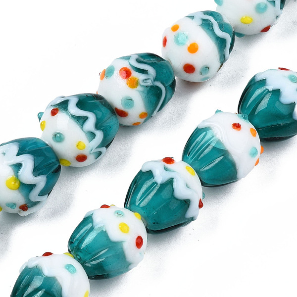 PandaHall Handmade Bumpy Lampwork Beads Strands, Cake, Light Sea Green, 17x15~16mm, Hole: 1.4~2mm, about 25pcs/strand, 16.14 inch(41cm)...
PandaHall Handmade Bumpy Lampwork Beads Strands, Cake, Light Sea Green, 17x15~16mm, Hole: 1.4~2mm, about 25pcs/strand, 16.14 inch(41cm)...