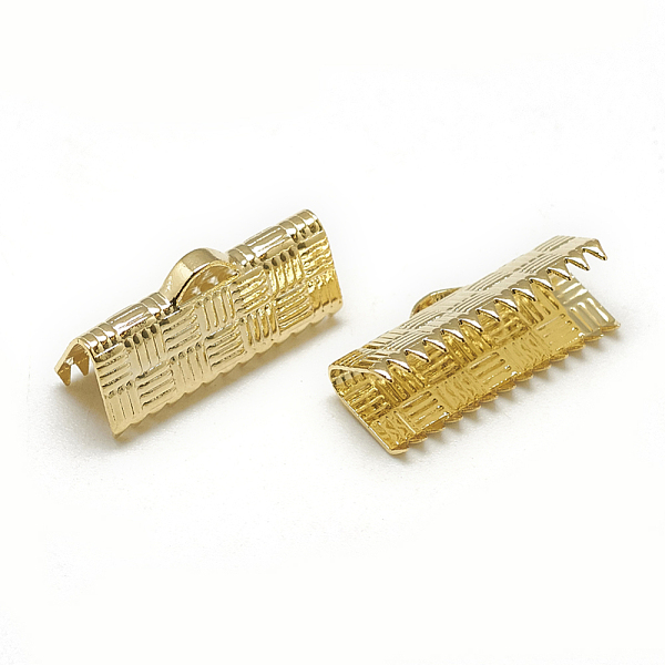 PandaHall Brass Ribbon Crimp Ends, Rectangle, Real 18K Gold Plated, 8x16mm, Hole: 1x3mm Brass
PandaHall Brass Ribbon Crimp Ends, Rectangle, Real 18K Gold Plated, 8x16mm, Hole: 1x3mm Brass