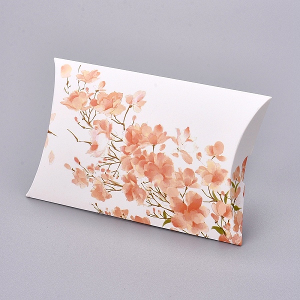 PandaHall Paper Pillow Boxes, Gift Candy Packing Box, Flower Pattern & Word Handmade with Love, White, Box: 12.5x7.6x1.9cm, Unfold...
PandaHall Paper Pillow Boxes, Gift Candy Packing Box, Flower Pattern & Word Handmade with Love, White, Box: 12.5x7.6x1.9cm, Unfold...