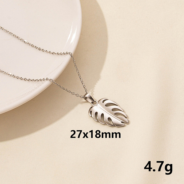 PandaHall Stylish Stainless Steel Leaf Pendant Necklace for Women Stainless Steel Leaf
PandaHall Stylish Stainless Steel Leaf Pendant Necklace for Women Stainless Steel Leaf
