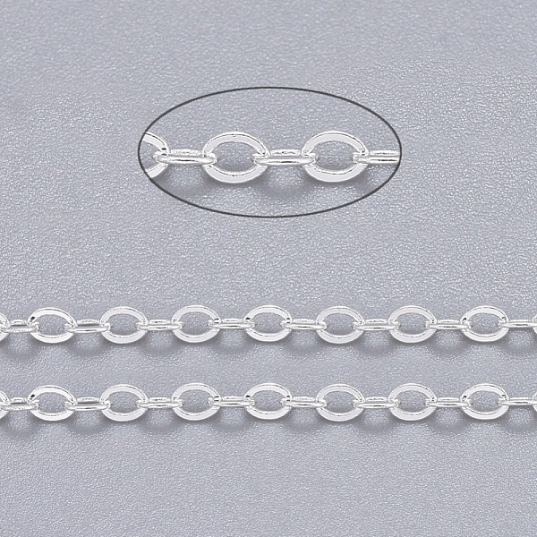 PandaHall Brass Cable Chains, Soldered, with Spool, Cadmium Free & Lead Free, Silver, 2.5x2x0.45mm, about 301.83 Feet(92m)/roll Brass
PandaHall Brass Cable Chains, Soldered, with Spool, Cadmium Free & Lead Free, Silver, 2.5x2x0.45mm, about 301.83 Feet(92m)/roll Brass