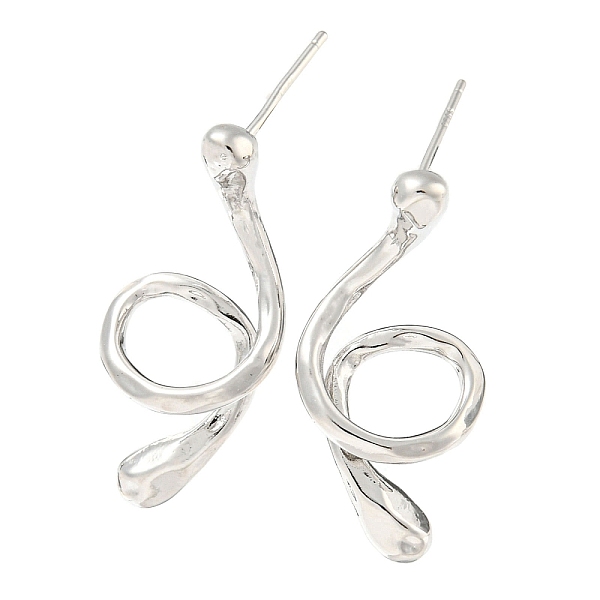 PandaHall Brass Ear Studs Findings, Snakelike Shape, Platinum, 27x13mm, Hole: 1.2mm, Pin: 13.5mm Brass Snake
PandaHall Brass Ear Studs Findings, Snakelike Shape, Platinum, 27x13mm, Hole: 1.2mm, Pin: 13.5mm Brass Snake