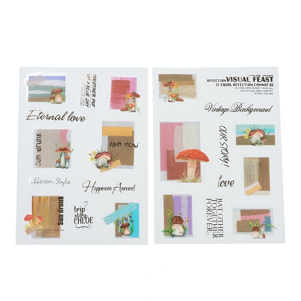 PandaHall Waterproof Plastic Decorations Stickers, for DIY Handmade Scrapbook Photo Albums, Mushroom Pattern, 15x10.5x0.02cm, 2sheet/set PET...
PandaHall Waterproof Plastic Decorations Stickers, for DIY Handmade Scrapbook Photo Albums, Mushroom Pattern, 15x10.5x0.02cm, 2sheet/set PET...