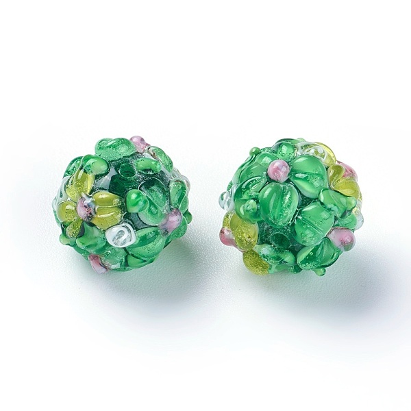 PandaHall Handmade Bumpy Lampwork Beads, Round, Green, 12~13mm, Hole: 1.5~1.6mm Lampwork Round Green
PandaHall Handmade Bumpy Lampwork Beads, Round, Green, 12~13mm, Hole: 1.5~1.6mm Lampwork Round Green
