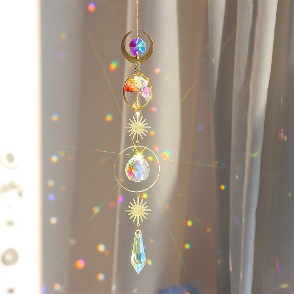PandaHall Natural Mixed Gemstone Chips Tree & Glass Suncatchers, Hanging Ornaments Home Garden Decoration, 430mm Mixed Stone
PandaHall Natural Mixed Gemstone Chips Tree & Glass Suncatchers, Hanging Ornaments Home Garden Decoration, 430mm Mixed Stone