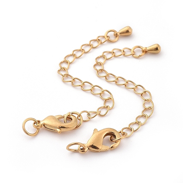 PandaHall Long-Lasting Plated Brass Chain Extender, with Lobster Claw Clasps and Bead Tips, Real 24K Gold Plated, Clasps: 12x7x3mm, Hole...
PandaHall Long-Lasting Plated Brass Chain Extender, with Lobster Claw Clasps and Bead Tips, Real 24K Gold Plated, Clasps: 12x7x3mm, Hole...
