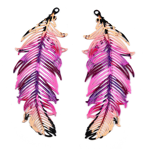 PandaHall Spray Painted 430 Stainless Steel Pendants, Etched Metal Embellishments, Feather, Medium Orchid, 47x19x0.6mm, Hole: 1mm 430...
PandaHall Spray Painted 430 Stainless Steel Pendants, Etched Metal Embellishments, Feather, Medium Orchid, 47x19x0.6mm, Hole: 1mm 430...