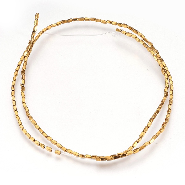 PandaHall Electroplate Non-magnetic Synthetic Hematite Beads Strands, Cuboid, Golden Plated, 2~3x1~1.5mm, Hole: 0.5mm, about 48~52pcs/strand...
PandaHall Electroplate Non-magnetic Synthetic Hematite Beads Strands, Cuboid, Golden Plated, 2~3x1~1.5mm, Hole: 0.5mm, about 48~52pcs/strand...