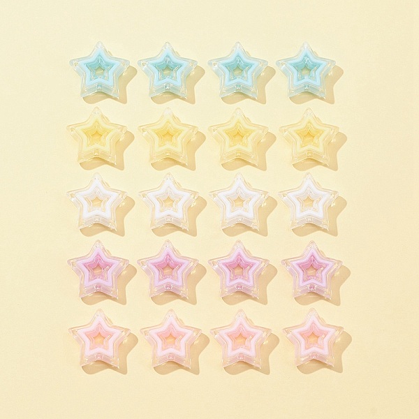 PandaHall 20Pcs 5 Colors Acrylic Beads, Bead in Bead, Star, Mixed Color, 21.5x22x6mm, Hole: 3mm, 4pcs/color Acrylic Star Multicolor
PandaHall 20Pcs 5 Colors Acrylic Beads, Bead in Bead, Star, Mixed Color, 21.5x22x6mm, Hole: 3mm, 4pcs/color Acrylic Star Multicolor
